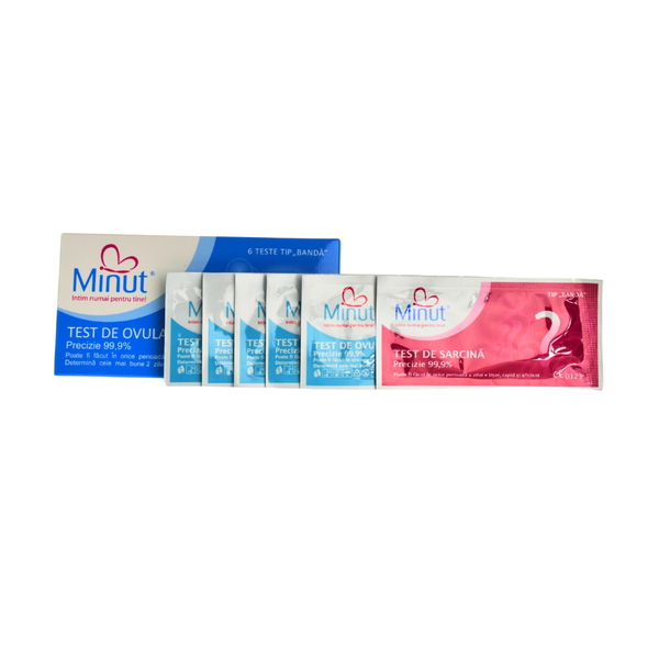 Test Ovulatie Banda, 5 Bucati + Test Sarcina - Minut