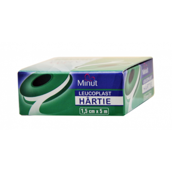 Leucoplast hartie 1.5cm x 5m - Minut