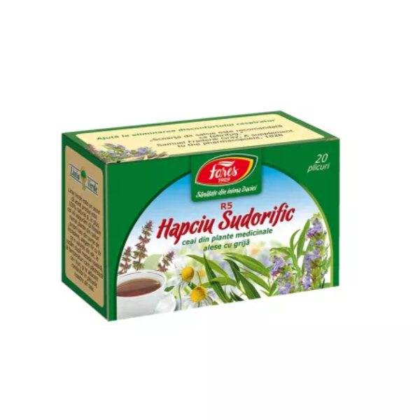 Ceai hapciu sudorific, R5, 20 plicuri - Fares