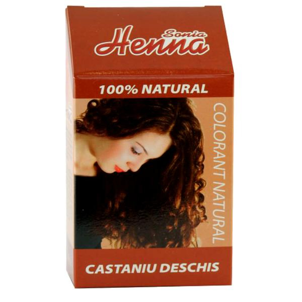 Colorant natural castaniu deschis, 100 g - Henna Sonia