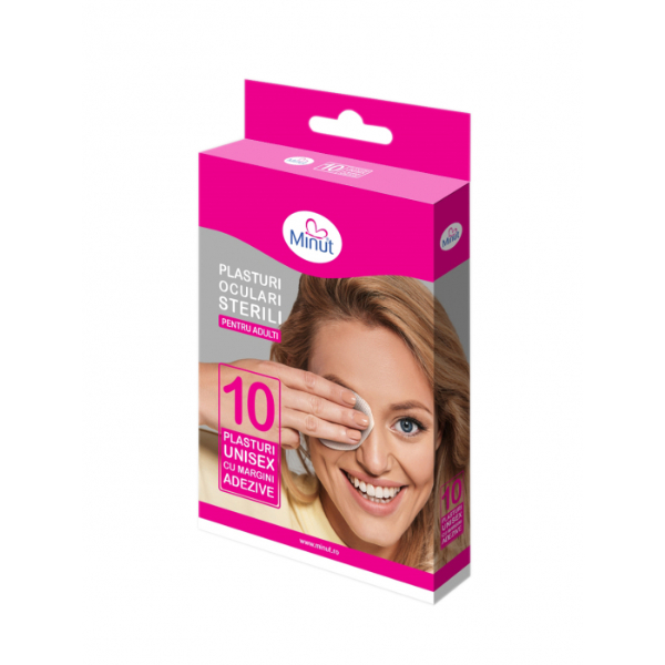 Plasturi oculari sterili - adulti, 10 bucati - Minut