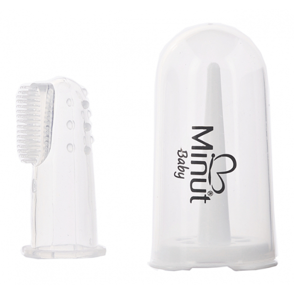 Periuta de dinti pentru deget din silicon (+3 Luni) - Minut Baby
