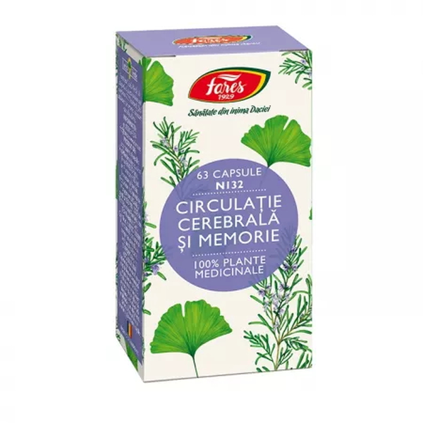 Circulatie Cerebrala si Memorie 1, N132, 63 capsule - Fares