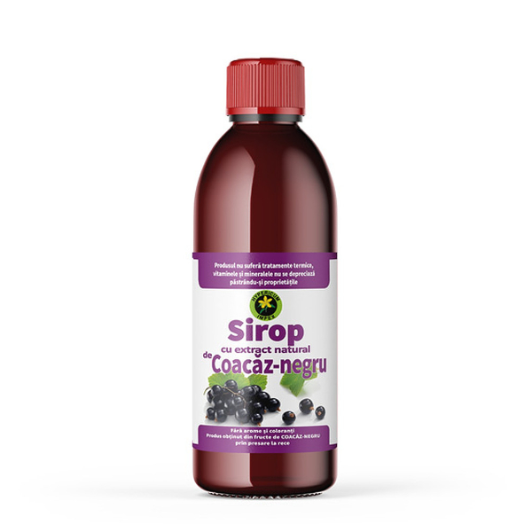 Sirop de coacaz negru cu zahar, 500 ml - Hypericum