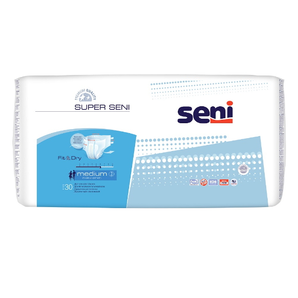 Scutece cu Sistem Inchis Seni Super, Medium, 30 bucati - Seni