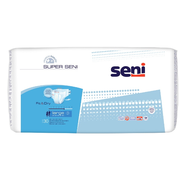 Scutece cu Sistem Inchis Seni Super, Large, 30 bucati - Seni