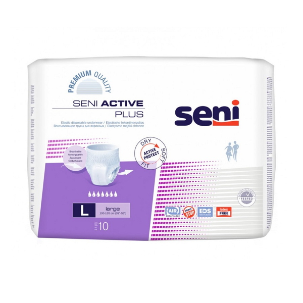 Scutece pentru Adulti Seni Active Plus, Large, 10 bucati - Seni