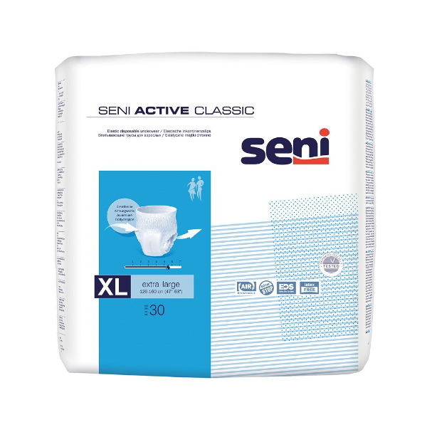 Chilot Elastic Absorbant Seni Active Classic, Extra Large, 30 bucati - Seni