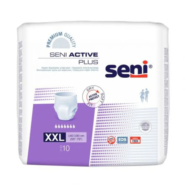 Scutece pentru Adulti Tip Chilot Seni Active Plus XXL, 10 bucati - Seni