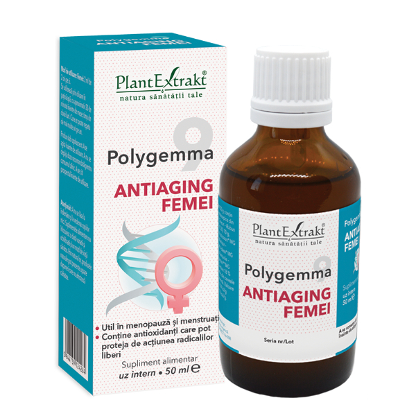 Polygemma nr. 9 - Antiaging femei, 50 ml - PlantExtrakt