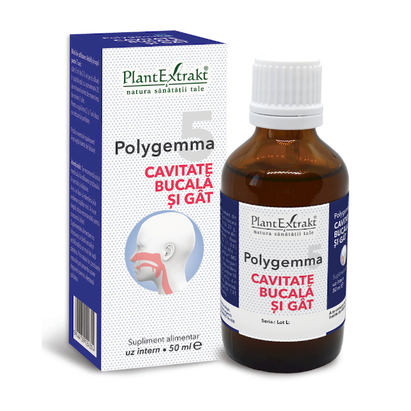 Polygemma nr. 5 - Cavitate bucala si gat, 50 ml - PlantExtrakt