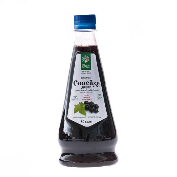Sirop de coacaze negre, 520 ml - Steaua Divina