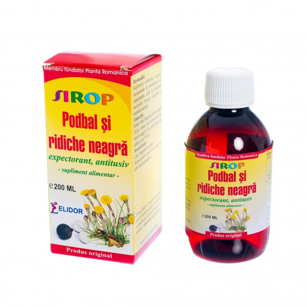 Sirop Podbal si Ridiche Neagra, 200 ml - Elidor