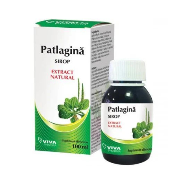 Sirop de patlagina, 100 ml - Vitalia
