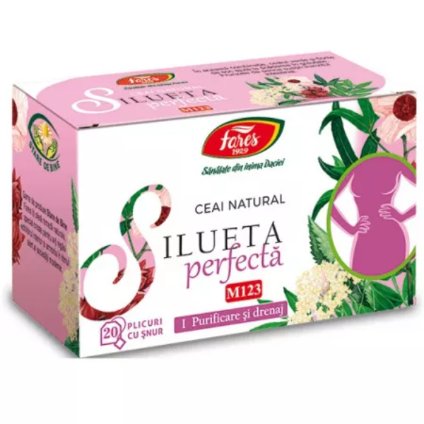 Ceai silueta perfecta 1 purificare si drenaj, M123, 20 plicuri - Fares