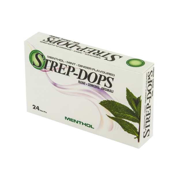 Strep Drops eucalipt si menta, 24 bucati - Turda Pharm
