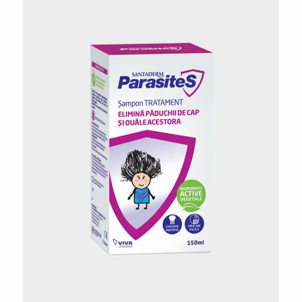 Sampon tratament impotriva paduchilor Santaderm, 150 ml - Viva Pharma