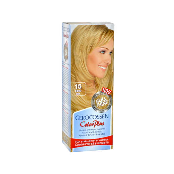 Vopsea de par Color Plus Nr. 15 Blond Clar, 50 g - Gerocossen