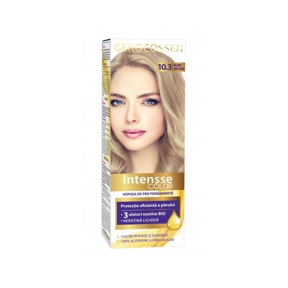 Vopsea de par Intensse Color Nr. 10.3 Blond Natural, 50 g - Gerocossen