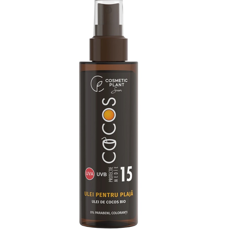 Cocos ulei plaja spray SPF 15, 150 ml - Cosmetic Plant