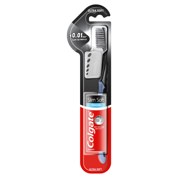 Periuta Slim Soft Charcoal cu capac - Colgate