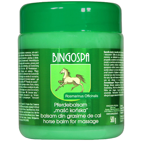 Balsam din grasime de cal cu extract de rozmarin, 500 ml - BingoSpa