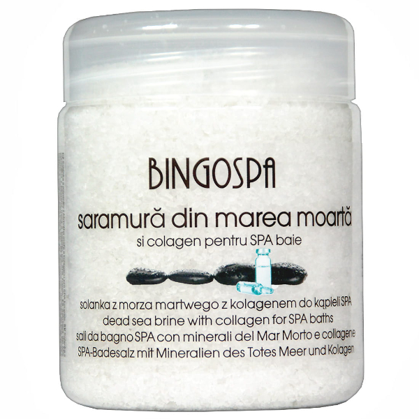 Sare baie cu minerale de la Marea Moarta si colagen, 550 g - BingoSpa