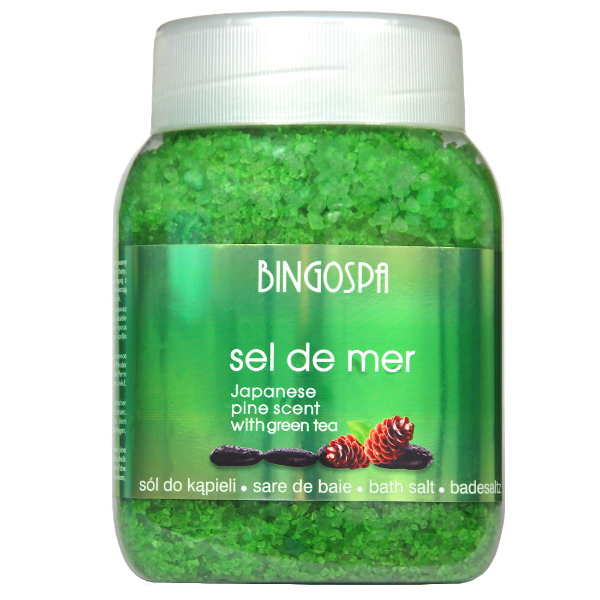 Sare baie cristale forest cu pin japonez si extract de ceai verde, 1350 g - BingoSpa