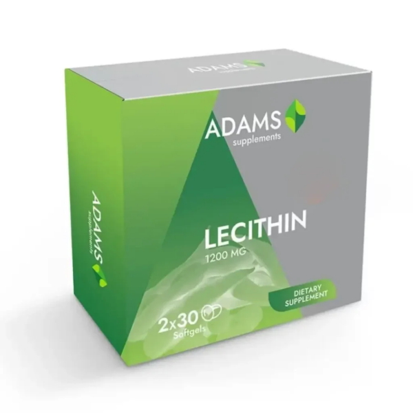 Pachet Lecitina 1200 mg, 60 capsule moi – Adams