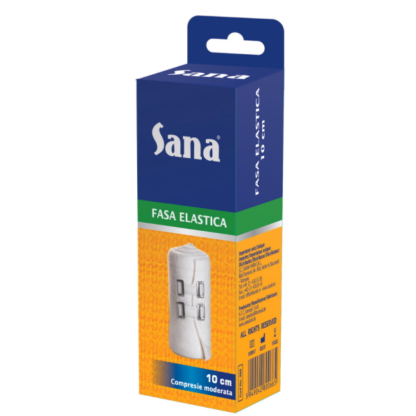 Bandaj Elastic, 10 cm x 3 m - Sana