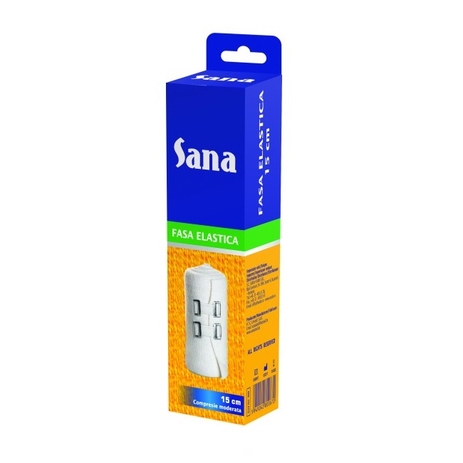 Bandaj Elastic, 15 cm x 3 m - Sana