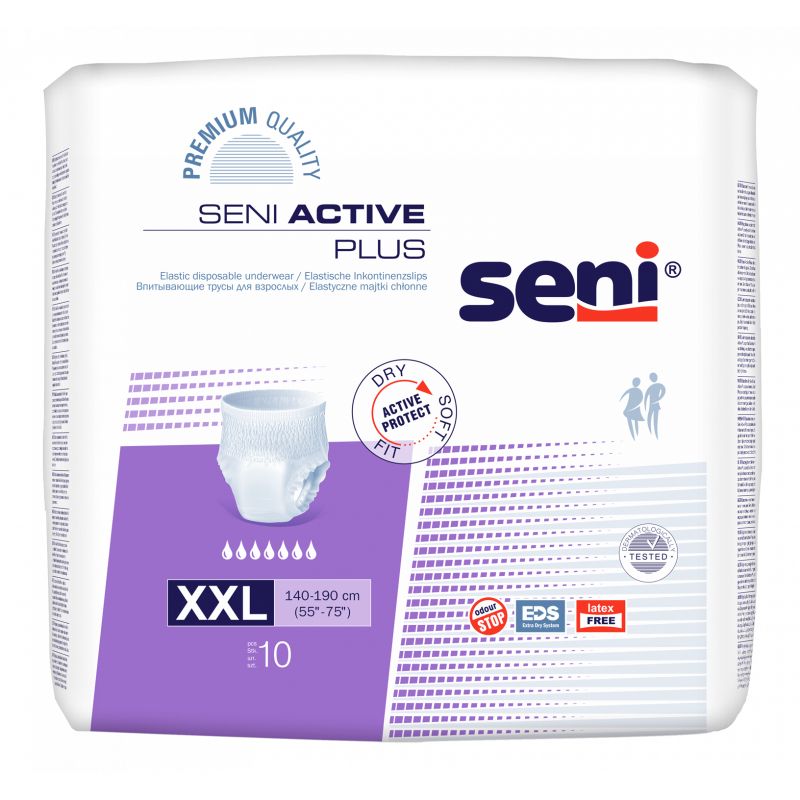 Chiloti absorbanti Seni Active Plus, marimea XXL, 10 bucati - Seni