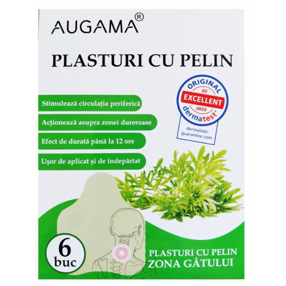 Plasturi cu pelin pentru zona gatului, 6 bucati - Augama