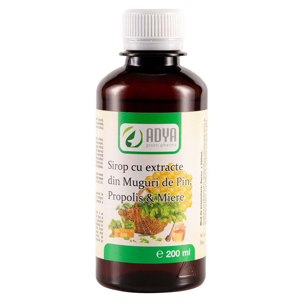 Sirop muguri de pin si propolis si miere, 200 ml - Adya
