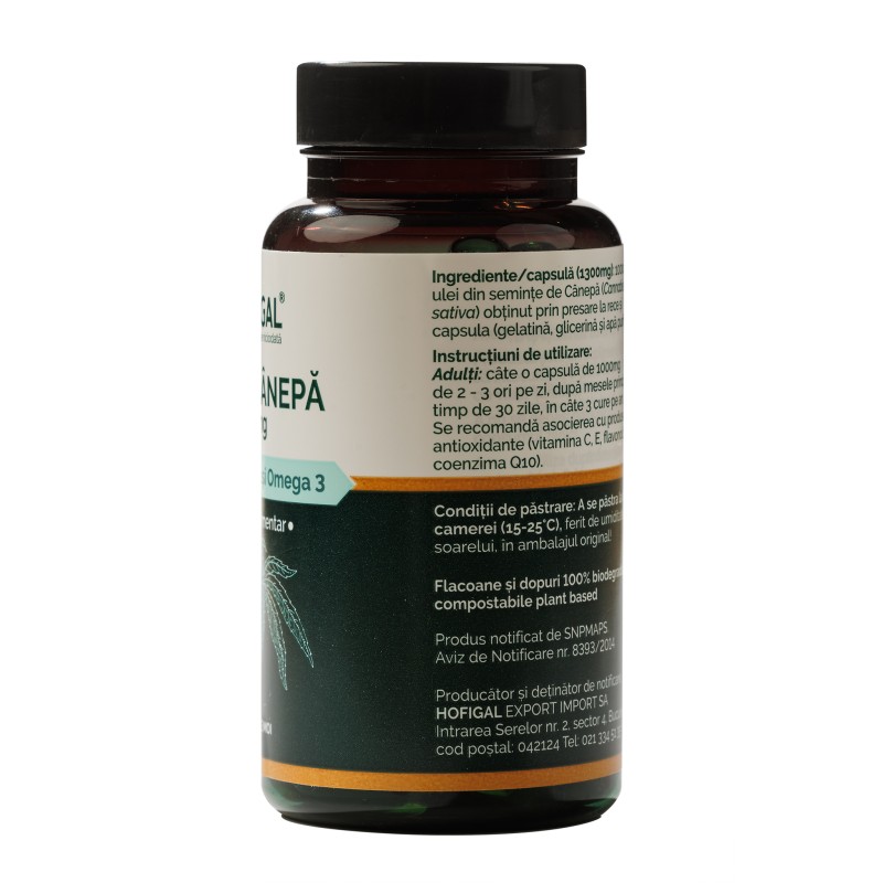 Ulei Canepa 1000MG 60 capsule – Hofigal - imagine 3